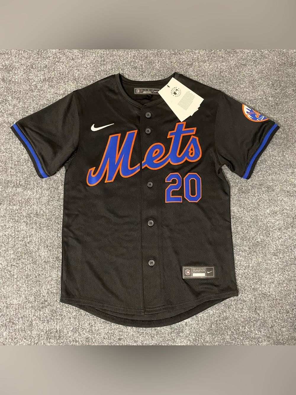 Nike Pete Alonso New York Mets Youth Small Size 8 Black Jersey NWT